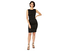 Ponte Sleeveless Tucked Dress