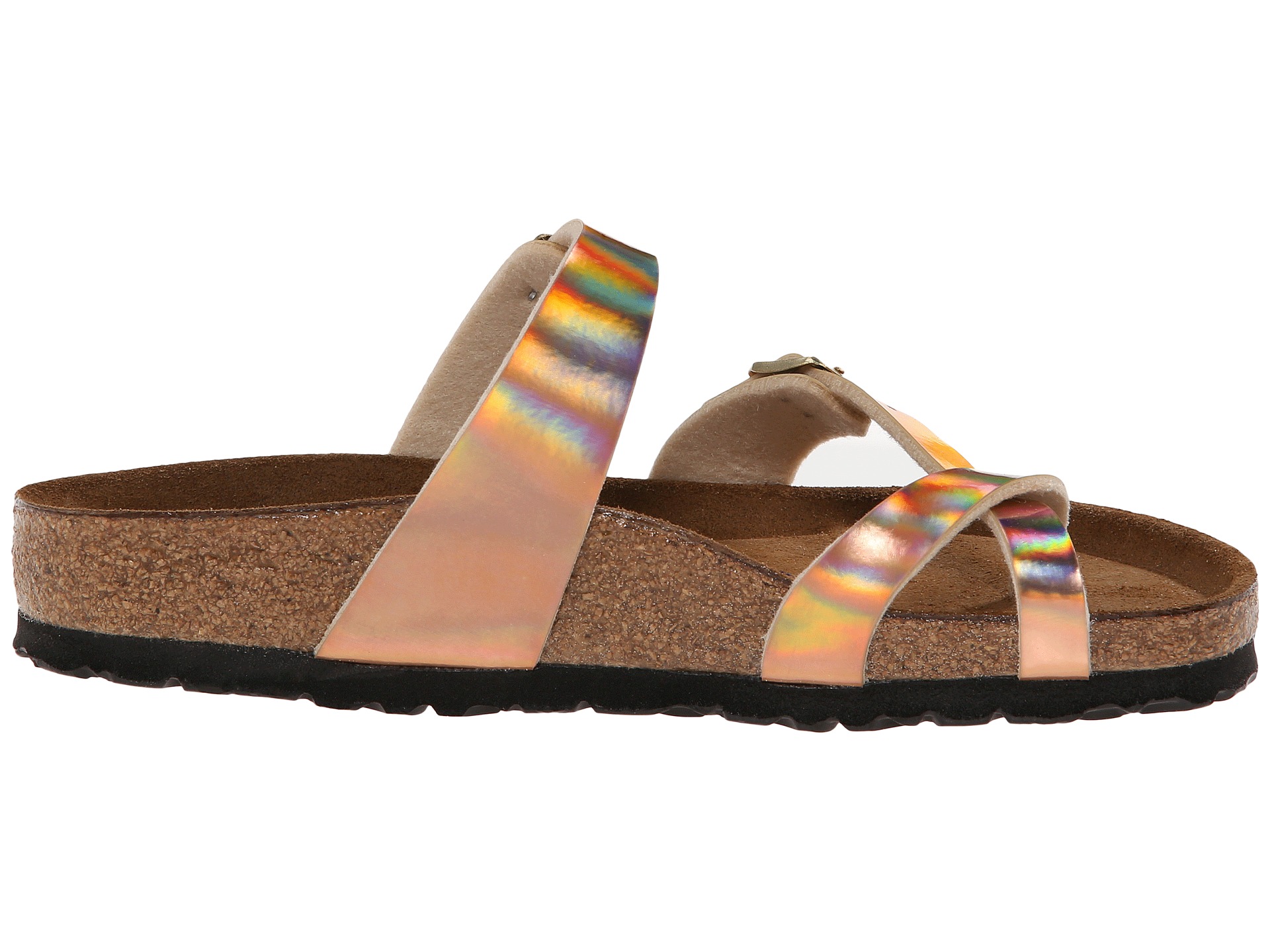Birkenstock Mayari Mirror Rose Gold Birko-Flor™ - Zappos ...