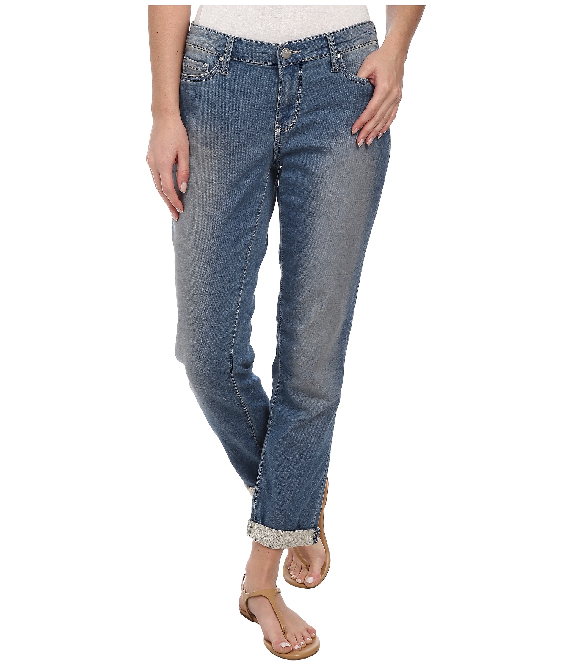 Jeans Knit Boyfriend Jeans in Strength Wash Strength Wash - Zappos ...