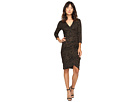 Stefanie Gold Glazed Ponte Dress