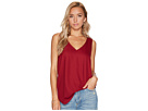 Sersen Crepe de Chine and Chiffon Tank Top