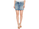 Vivid Denim Mini Skirt w/ Raw Hem in Sunday Girl