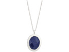 Large Stone Pendant Necklace 28"