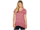 Moroccan Trellis Short Sleeve Ruffle Hem Tunic