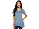 Moroccan Trellis Short Sleeve Ruffle Hem Tunic