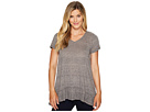 Moroccan Trellis Short Sleeve Ruffle Hem Tunic