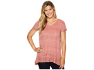 Moroccan Trellis Short Sleeve Ruffle Hem Tunic