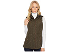 Faux Leather Trim Military Vest