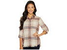 Fringed Rayon Plaid Shirt