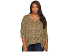 Plus Size Pleat Back Blouse