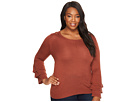 Plus Size Ruffle Sleeve Sweater