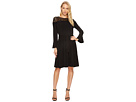 Flounce Sleeve Lace Combo Dress