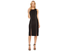 Sleeveless Dome Stud Slit Dress