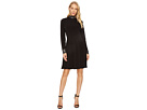 Grommet Mock Neck Long Sleeve Dress