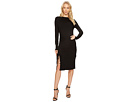 Long Sleeve Asymmetrical Rouched Dress