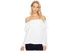 Short Sleeve Ruffle Peasant Blouse
