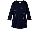 Long Sleeve Dress w/ Embellished Insect Design (Toddler/Little Kids)