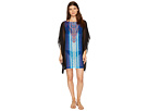 Watercolor Placement Caftan Cover-Up