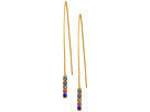 Hardwire Threader Earrings with Pave Stick