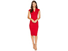 Hadley Ponte Cap Sleeve V-Neck Dress