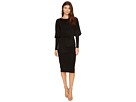 Elizabetta Matte Jersey Puff Sleeve Dress