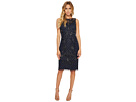 Sleeveless Beaded Cocktail Dress with Illusion