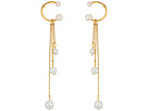 Linear Triple Drop Sphere Earrings