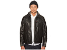 Faux Leather Trucker with Jersey Hood and Fleece Lining