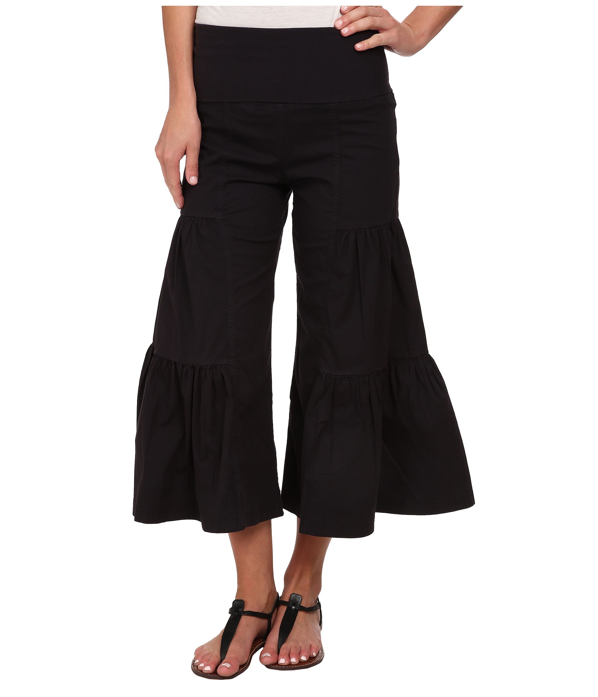 XCVI Cropped Side Tier Palazzo - Zappos Free Shipping BOTH Ways