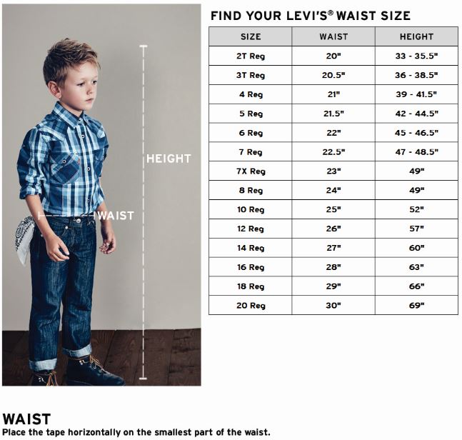 Levis 541 Size Chart - Greenbushfarm.com