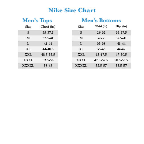 youth nike pro shorts size chart