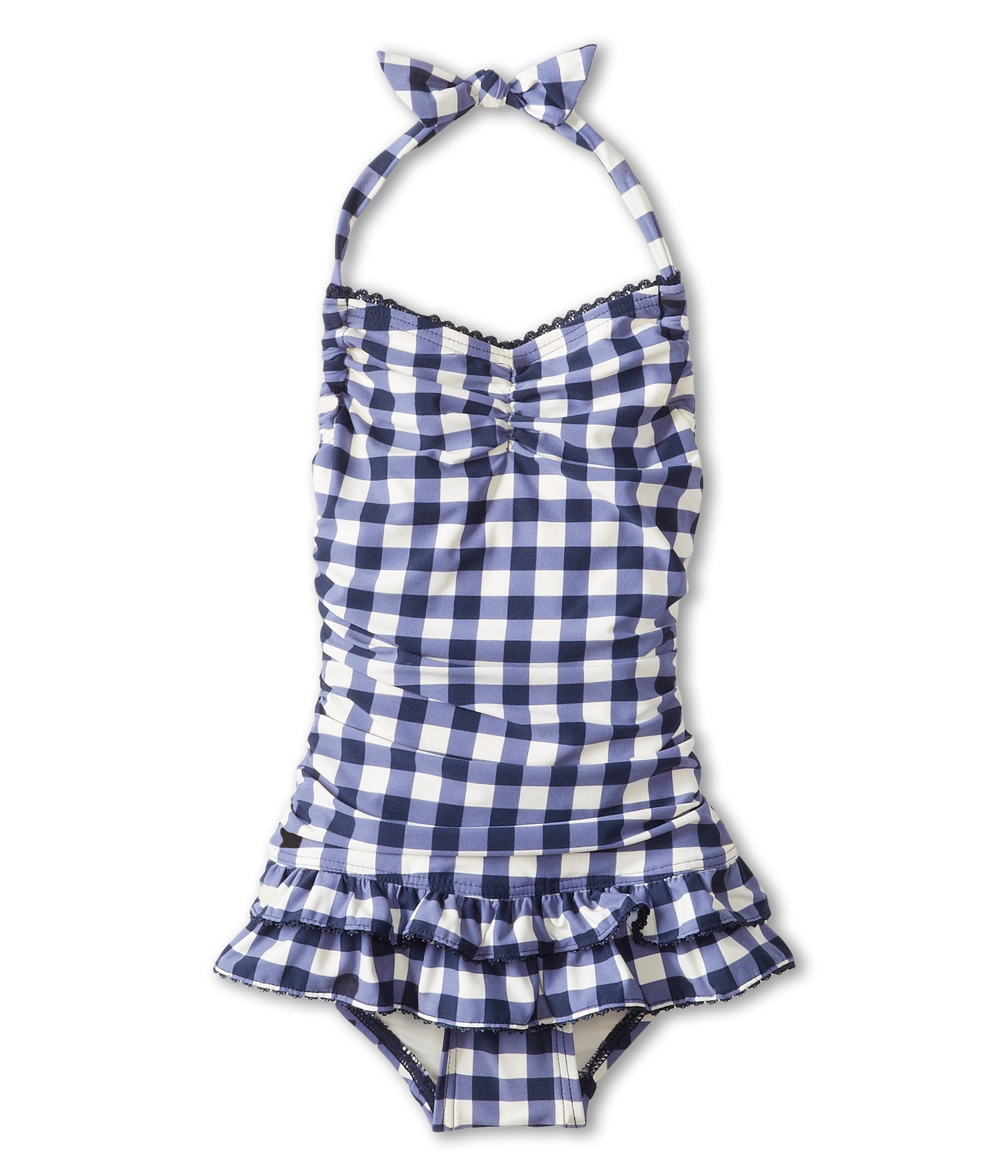 Juicy Couture Kids Gingham Style Shirred Halter Swimdress Toddler ...