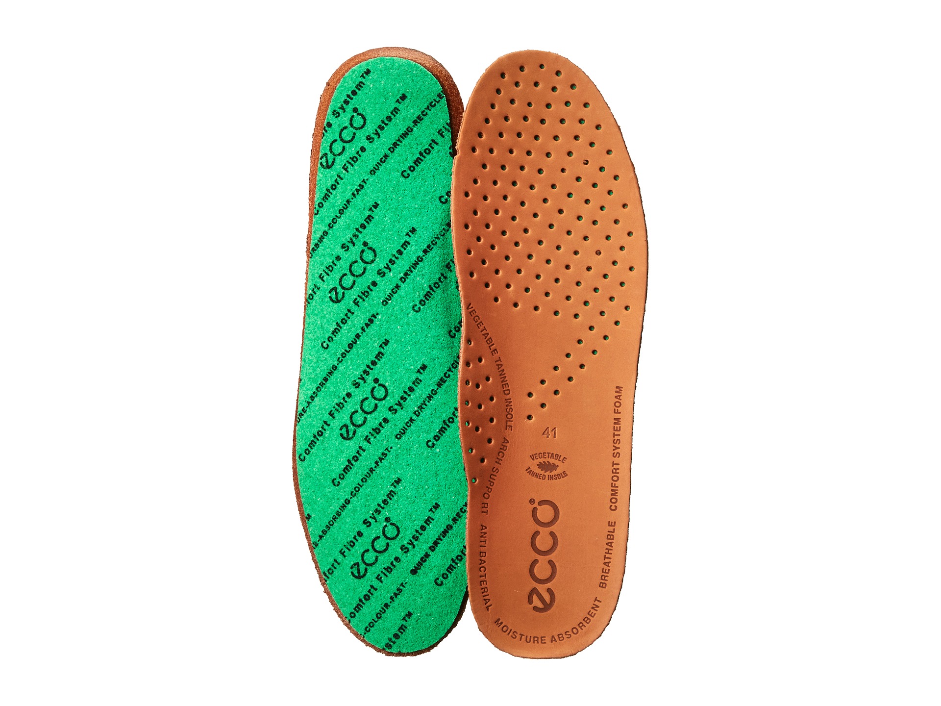 ecco comfort fiber system leather insole