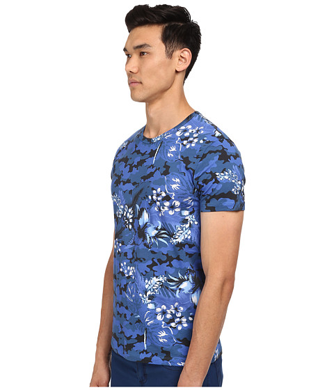 Bikkembergs Camofloral Tee Navy - Zappos Couture