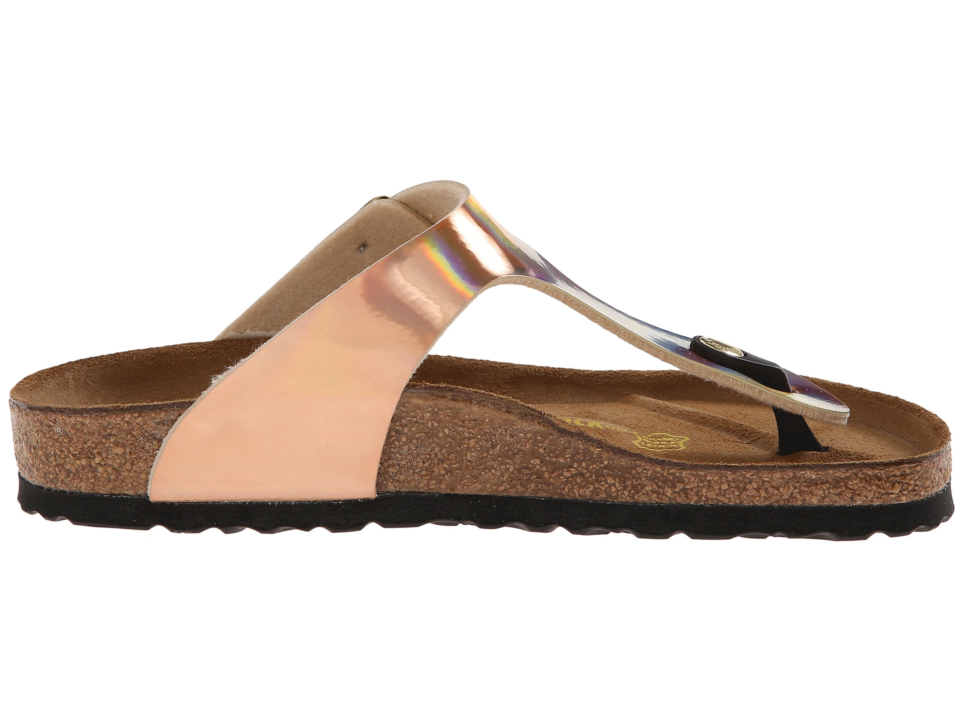 birkenstock gizeh sandals rose gold