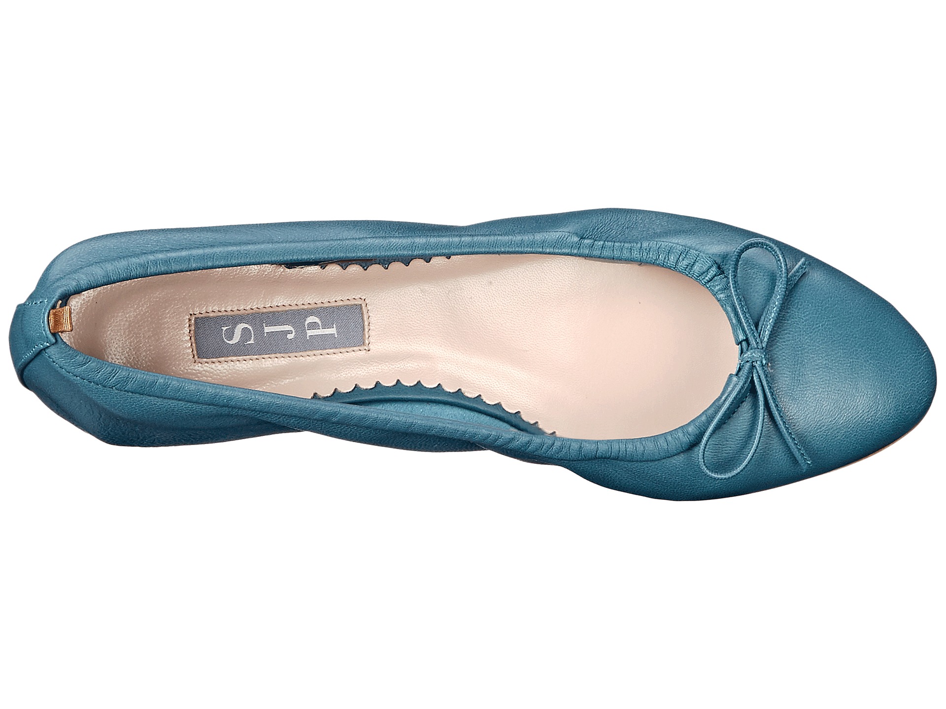 SJP by Sarah Jessica Parker Gelsey Flat Panama Blue Leather - Zappos ...