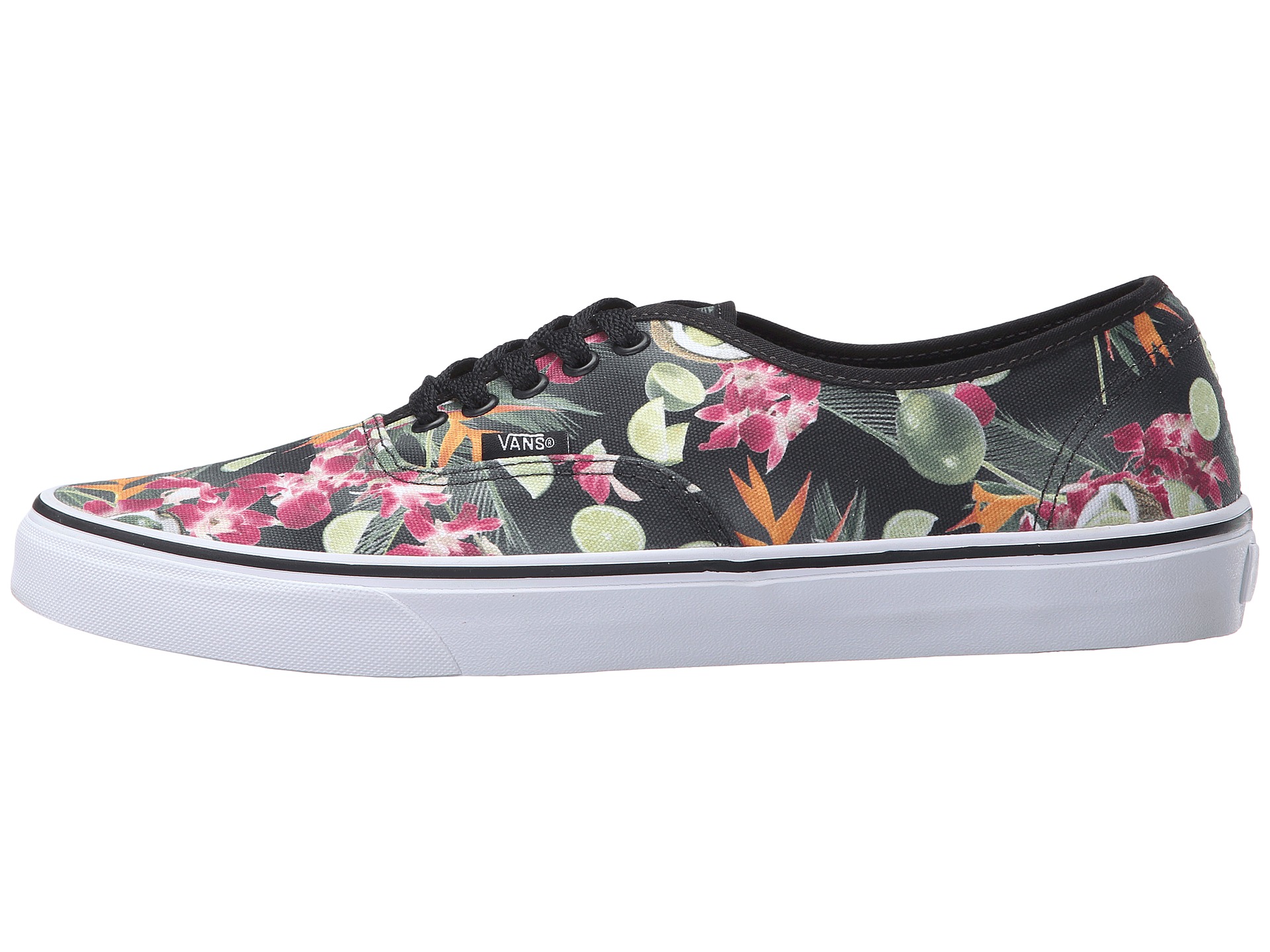 Vans Authentic™ (Lime in the Coconut) Black - Zappos.com Free Shipping ...