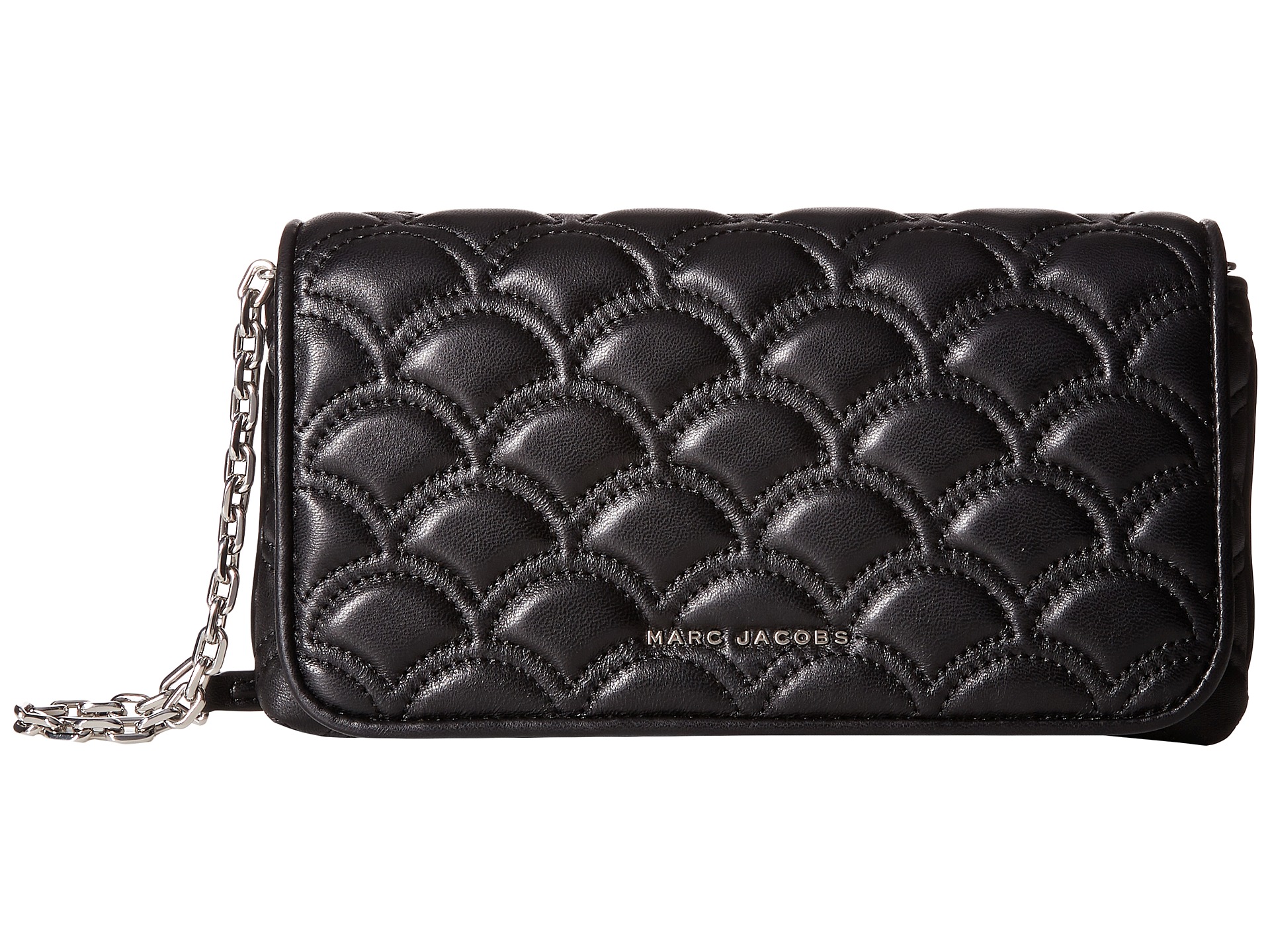 Marc Jacobs Matelasse Wallet on Chain Black - Zappos.com Free Shipping ...