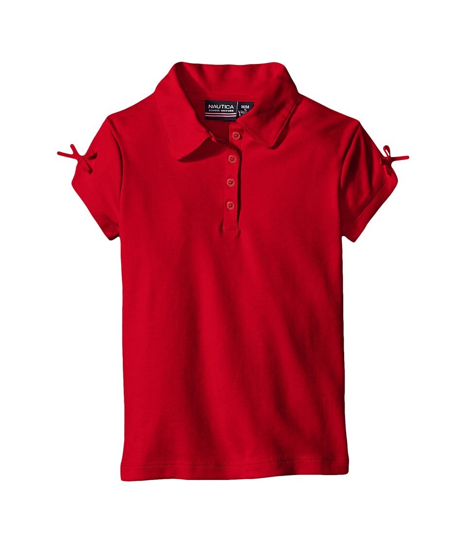 UPC 093348000092 product image for Nautica Kids - Short Sleeve Polo with Bow At Sleeve (Little Kids) (Red) Girl's S | upcitemdb.com